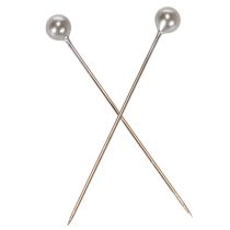 Article Épingles à tête perlée argentée Ø4mm 40mm 150 pièces pour décoration florale