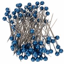 Article Épingles à tête perlée bleue Ø6 mm - 65 mm - Lot de 100