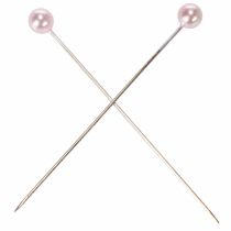 Article Épingles à tête perlée Ø6 mm 65 mm rose (boîte de 100)