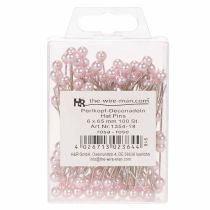 Article Épingles à tête perlée Ø6 mm 65 mm rose (boîte de 100)