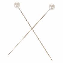 Article Épingles perlées Ø6 mm 65 mm blanc, lot de 100