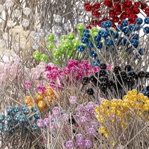 Article Épingles décoratives têtes perles Ø6mm 65mm multicolores - Boîte de 100