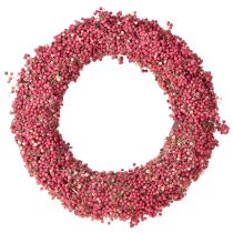 Article Couronne de poivrons, couronne de baies de poivrons roses, couronne séchée Ø30cm