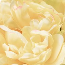 Article Pivoines artificielles 60 cm jaune, lot de 3