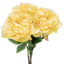 Article Pivoines artificielles 60 cm jaune, lot de 3