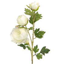 Article Pivoines artificielles à 3 fleurs Blanc crème 81cm 2pcs