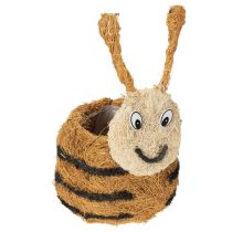 Article Figurine d'abeille en matériaux naturels, au design adorable, idéale pour les chambres d'enfants, 24 cm, lot de 2.