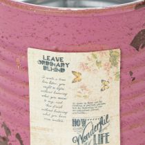 Article Petit pot décoratif en métal violet effet vintage Ø8 cm H7,5 cm