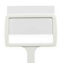 Article Etiquettes de plantes échangeables Inclinées Blanc 32cm 10pcs