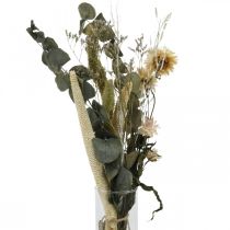 Bouquet de fleurs séchées eucalyptus coffret fleuristerie sèche H30-35cm
