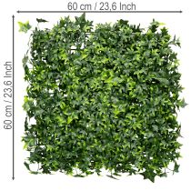 Article Tapis de Lierre Artificiel 60x60 cm Vert en Plastique pour Décoration Murale