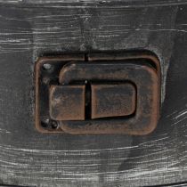 Article Plaque en métal ronde 24 cm avec charnière - Idéal pour décoration et plantation