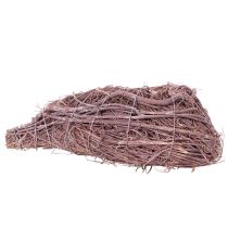 Article Cœur décoratif en brindilles avec film plastique 20 cm - Lot de 2
