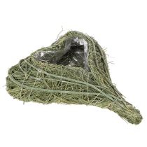 Article Cœur en matériau naturel avec film protecteur 25 cm pour compositions florales