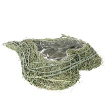 Article Coupe cœur en herbe naturelle avec film plastique, 38 cm, vert