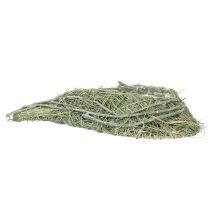 Article Coupe cœur en herbe naturelle avec film plastique, 38 cm, vert
