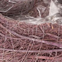 Article Coupe décorative en branches en forme de cœur avec insert en plastique 37 cm, violet