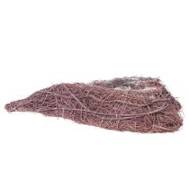 Article Coupe décorative en branches en forme de cœur avec insert en plastique 37 cm, violet