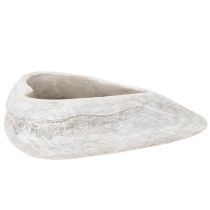 Article Bol décoratif en forme de cœur, gris ; petit pot de fleurs en forme de cœur, 19 cm