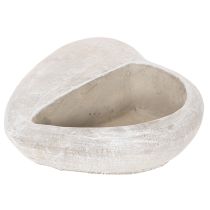Article Pot de fleurs en forme de cœur, en pierre reconstituée, pot décoratif, 17 cm