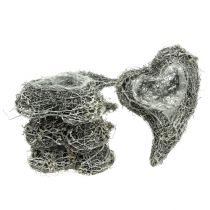 Article Pot de fleurs décoratif en forme de cœur, blanc, idée de jardinage créative pour la maison et cadeau, film plastique, lot de 4, 15 cm x 23 cm x 5 cm