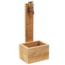 Article Jardinière Fontaine déco en bois rustique Rouille 15,5cm