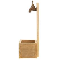 Article Jardinière Fontaine déco en bois rustique Rouille 15,5cm