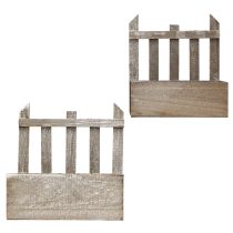 Article Mini jardinière en bois L22/25cm Lot de 2