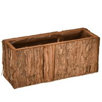 Article Jardinière en bois rectangulaire en écorce de pin 27×10cm