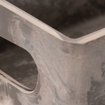 Article Plateau rectangulaire compact 23 cm en plastique anthracite