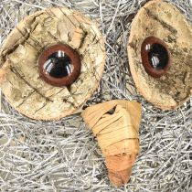 Article Panier à plantes hibou vigne blanc lavé Ø14cm