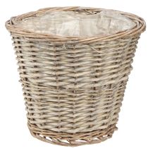 Article Panier à plantes en osier naturel gris-blanc Ø25 H21cm 2pcs