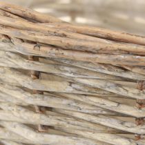 Article Panier à plantes en osier naturel gris-blanc Ø25 H21cm 2pcs