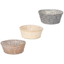 Article Panier tressé, une élégante décoration florale pour le salon. Panier de Pâques, 23 cm, lot de 6.
