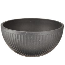 Article Pot de fleurs en plastique avec rainures anthracite Ø30cm
