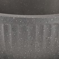 Article Pot de fleurs en plastique avec rainures anthracite Ø30cm