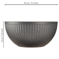 Article Pot de fleurs en plastique avec rainures anthracite Ø30cm