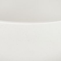 Article Pot de fleurs rond en plastique blanc Ø25cm H12cm