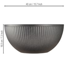 Article Pot de fleurs bol plastique anthracite Ø40cm H18,5cm