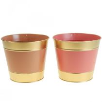 Article Jardinière cache-pot en métal Ø26cm H22cm 4pcs