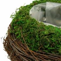 Jardinière en rotin, mousse Ø19cm H13cm