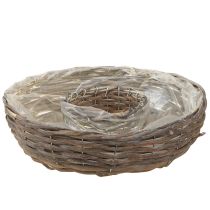 Article Anneaux pour plantes en rotin de bois, gris naturel, Ø40/45cm, lot de 2.