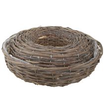 Article Anneaux pour plantes en rotin de bois, gris naturel, Ø40/45cm, lot de 2.