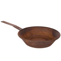 Article Plateau de plantation, bac couleur rouille avec poignée, jardinière en métal, Ø31cm