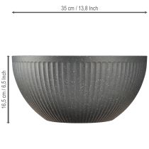 Article Jardinière plastique anthracite Ø35cm H16,5cm