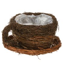 Article Coupe à plantes en paille vignes marron naturel Ø20cm