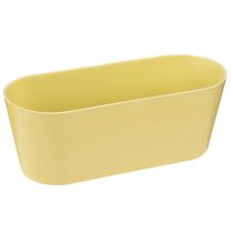 Article Bol à plantes ovale décoratif en plastique jaune 27×11×10cm 3pcs