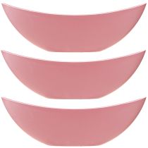 Article Bol à fleurs en plastique pour bateau à plantes rose 28×9×9cm 3pcs