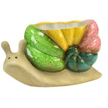 Article Pot de plante décoratif en forme d&#39;escargot, pot de fleur en céramique coloré 19 × 8,5 × 11 cm