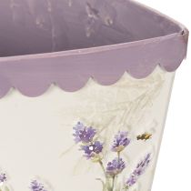 Article Jardinière Schubkarre en Métal 46 cm avec Motif Lavande